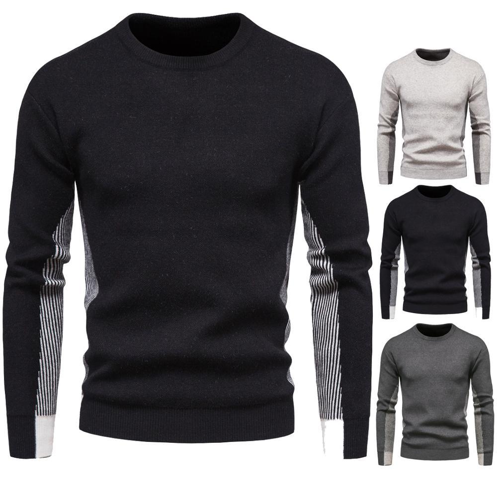 

2021 New Autumn Winter Casual Sweater Men's Slim Fit Brand Knitted Pullovers Pcel, Dark grey