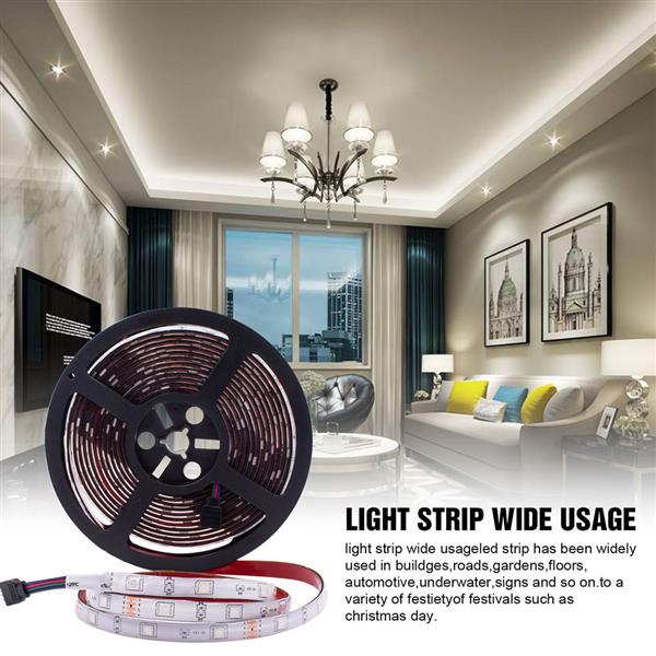 

5M RGB 5050 Waterproof LED Strip light SMD 44 Key Remote Wifi Wireless Light
