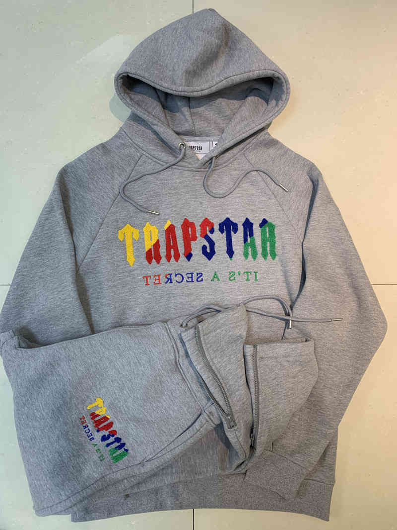 

Sweatshirt Trapstar Decoding Hooded Pullover Gray Revolution Medium Men and Women Couple Jacket, Only additional shipping