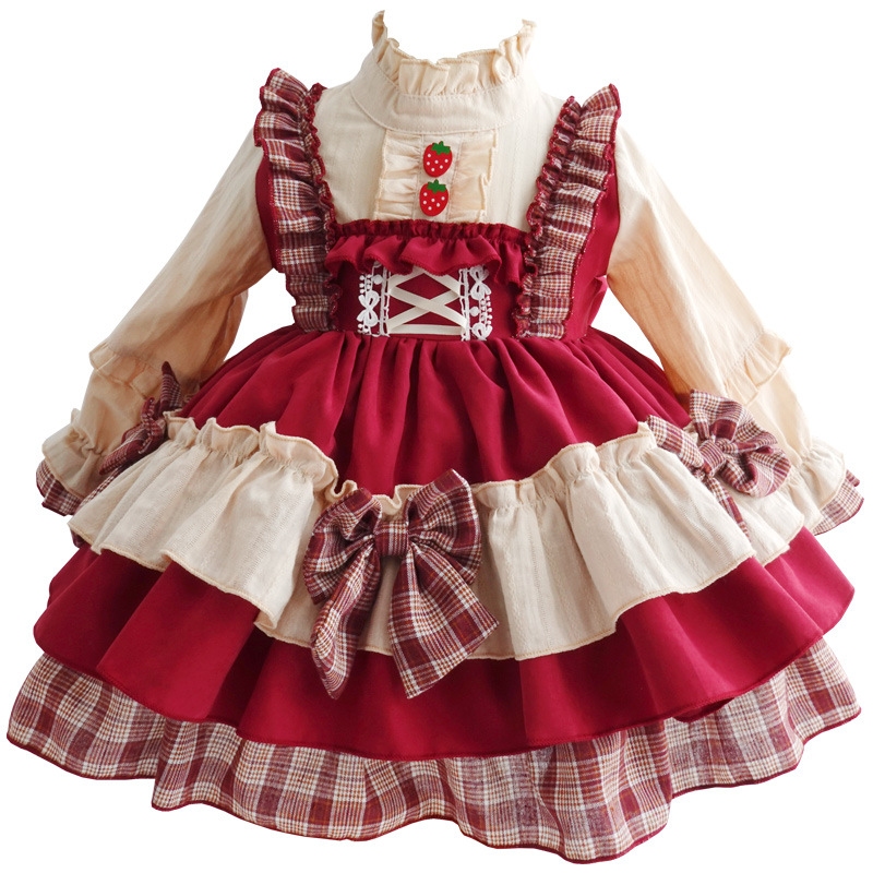 

Christmas Dress for Girls Baby Autumn Long Sleeve Navidad Wedding Dress Girl Ball Gown 2020 Lolita Girl Princess Party Vestidos, Dress only