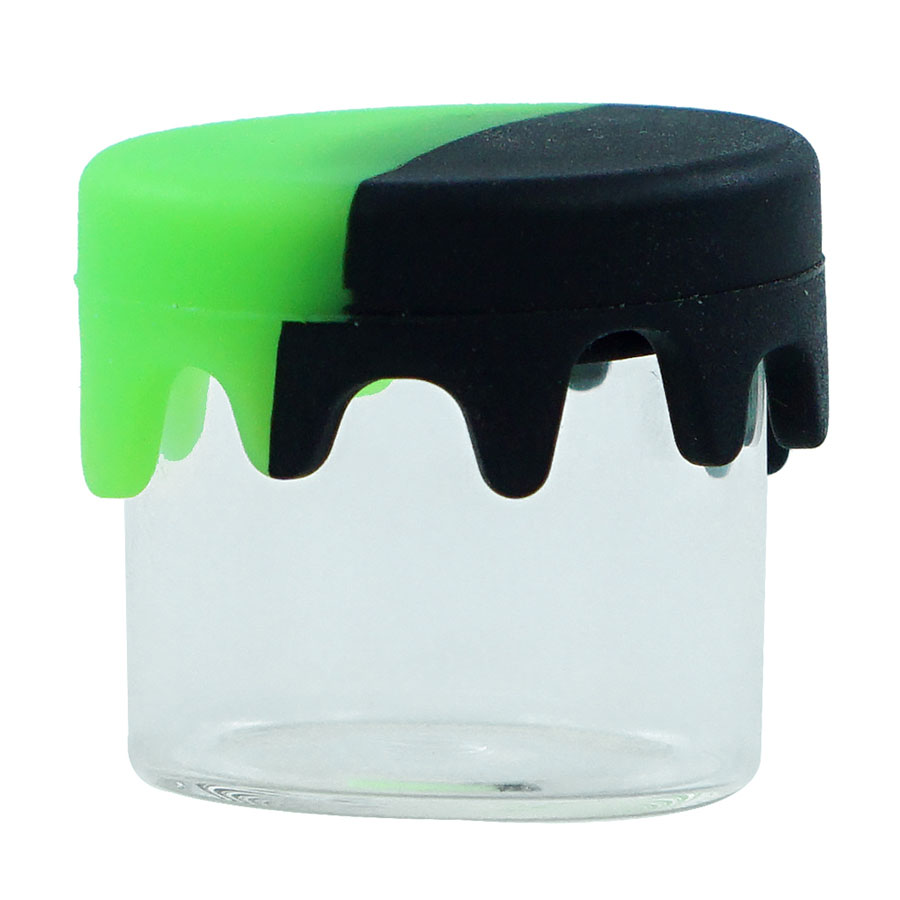 

MOQ=10!! Silicone container soil silicone Wholesale silicone jars dab wax container with round shape 0.9''*0.9''