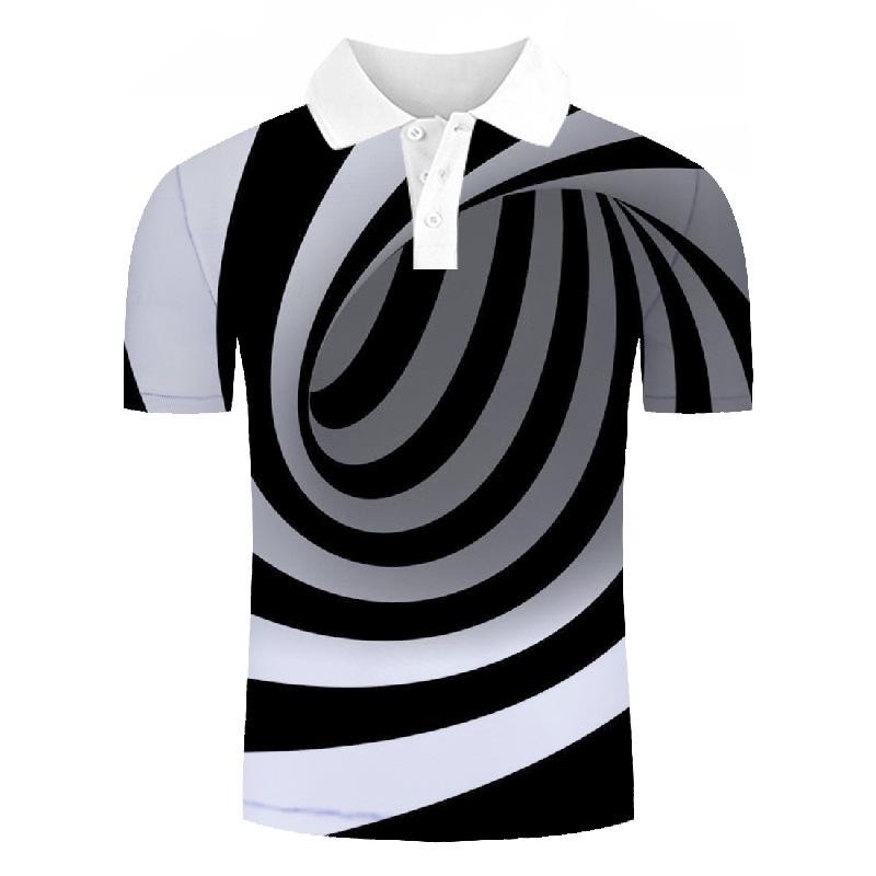 

Funny vortex Printed 3D Men's shirt Summer sport Lapel Male tops New Clothing Summer Streetwear Casual Fashion Polos Hommes, 272
