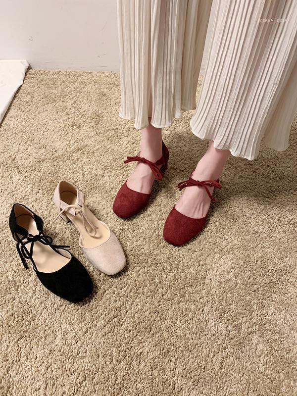 

The new light mouth han edition joker spring hollow with high heels1, Beige