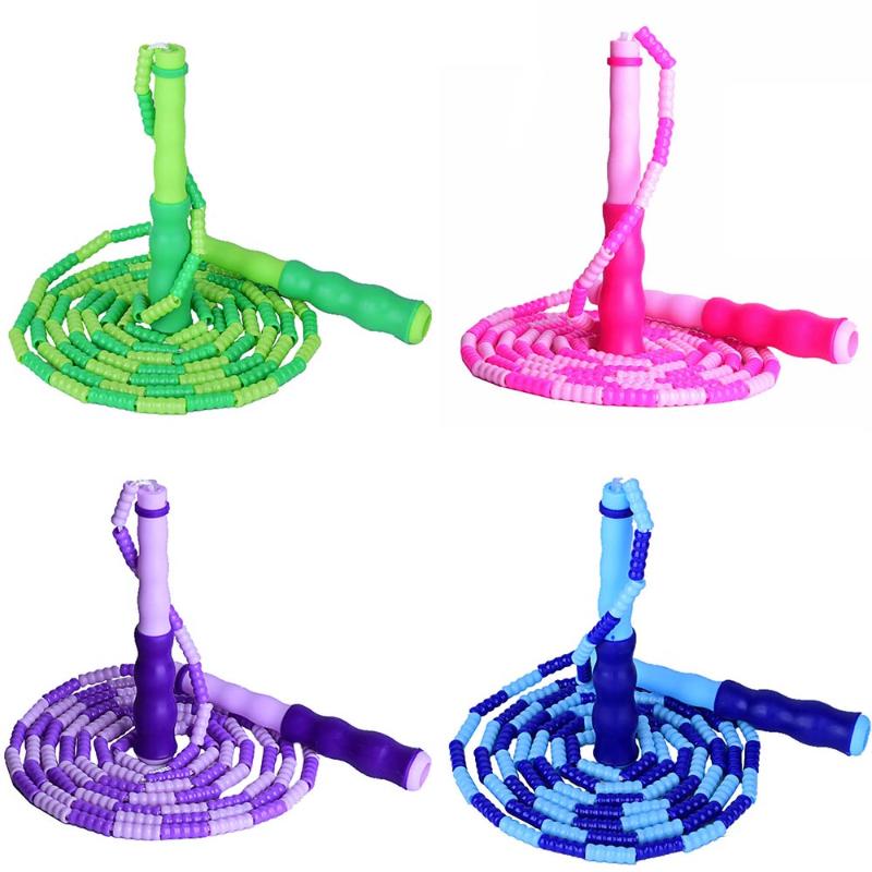 

Colorful Bamboo Skipping Rope Adjustable Rope Soft Bead Bamboo Joints Fat-Burning Exercise For Adults Children Jump 4 Color