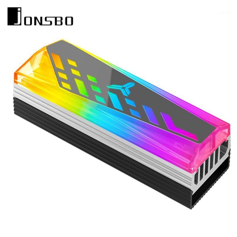 

JONSBO M.2 2280 SSD Heatsink Addressable RGB Aluminum Alloy Heat Sink Cooler with Thermal Pads for NGFF M2 Solid State Drive1