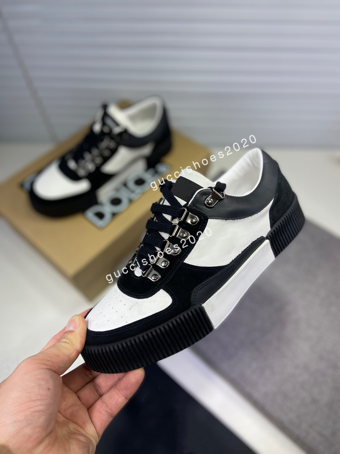 

2022 High Quality Sneaker Casual Shoes Real Leather shell Sneakers Trainers Stripes Shoe Fashion trainer For Man size38-46, 02