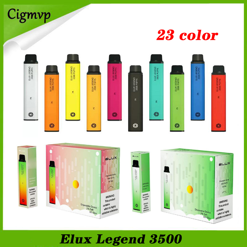 

Elux Legend 3500 Cigarettes Disposable Vape Pen E Cigarettes 2% 1500mAh Battery Vaporizer Stick Vapor Kit 10ml Pre Filled Cartridge Device