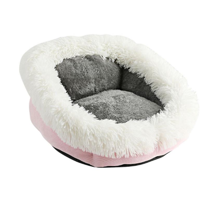 

Super Warm Cat Cave Bed Dog House Puppy Kennel Shelter for Kitty and Nest for Kitten Small Animals Edge With Soft Hair, Blue