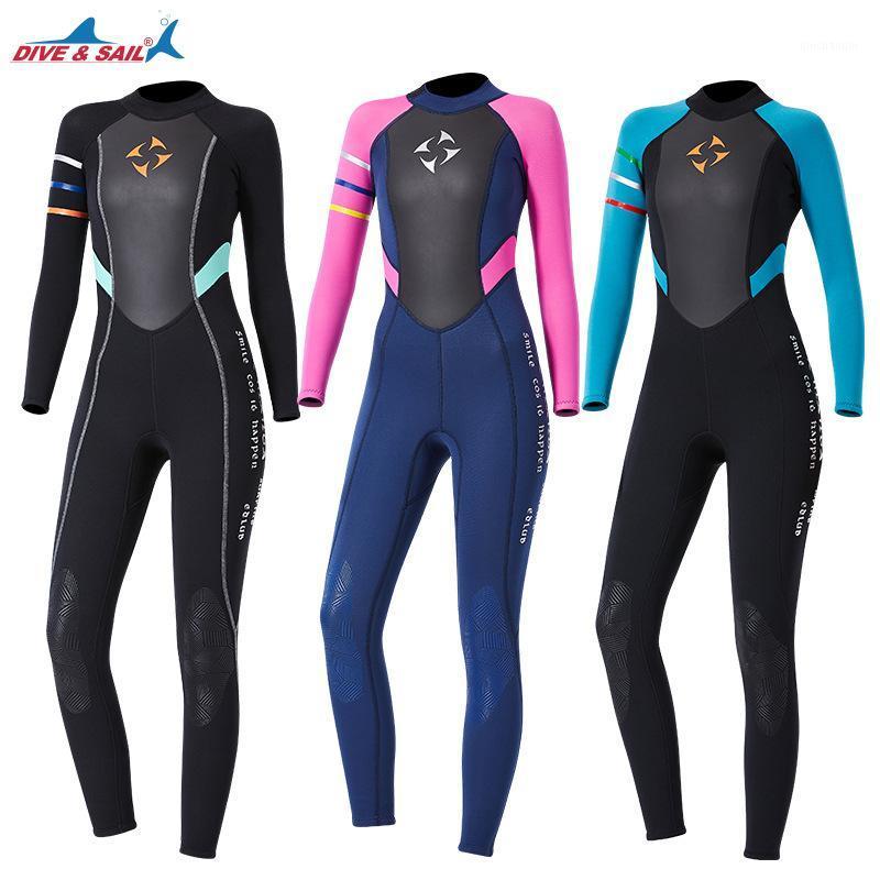 

Women One Piece Wetsuit 3mm Neoprene Diving Suit Long Sleeve Full Body Wet Suit for Cold Water Surf Surfing Rashguard Swimsuit1