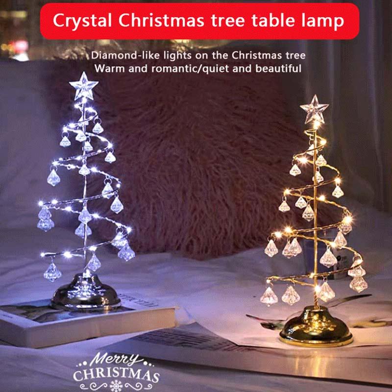 

Crystal Christmas Tree Led Lights Indoor Decoration Fairy Lights Bedroom String for Girlfriend Kids Baby Gift New Year
