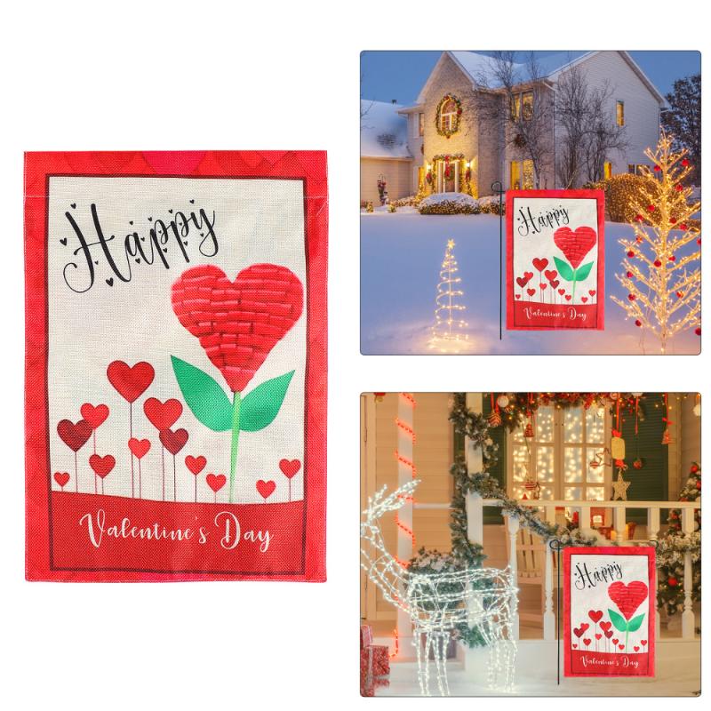 

Valentine's Day Garden Banner Decorative Outdoor Flag Home Garden Banner