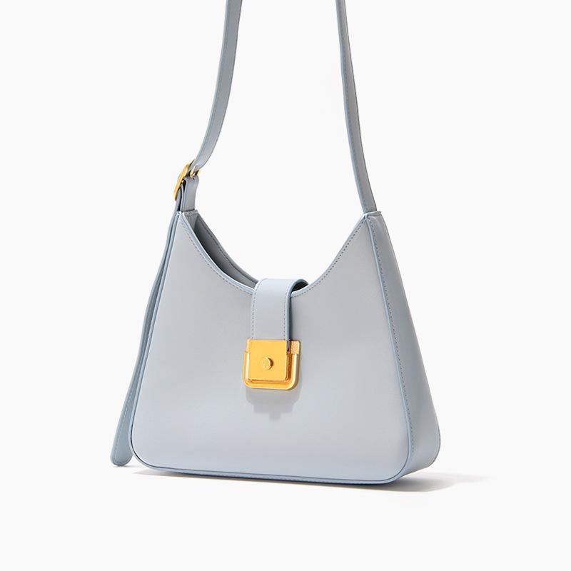 

New Retro lock single shoulder bag, fashionable and versatile cross bag, fashionable underarm bag, Beige