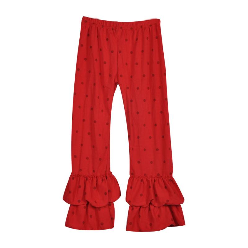 

New 2020 Kids autumn winter Red Leggings Polk Dot Fashion Children Ruffle Pants Warm Girl Cheap Price Clothing P012