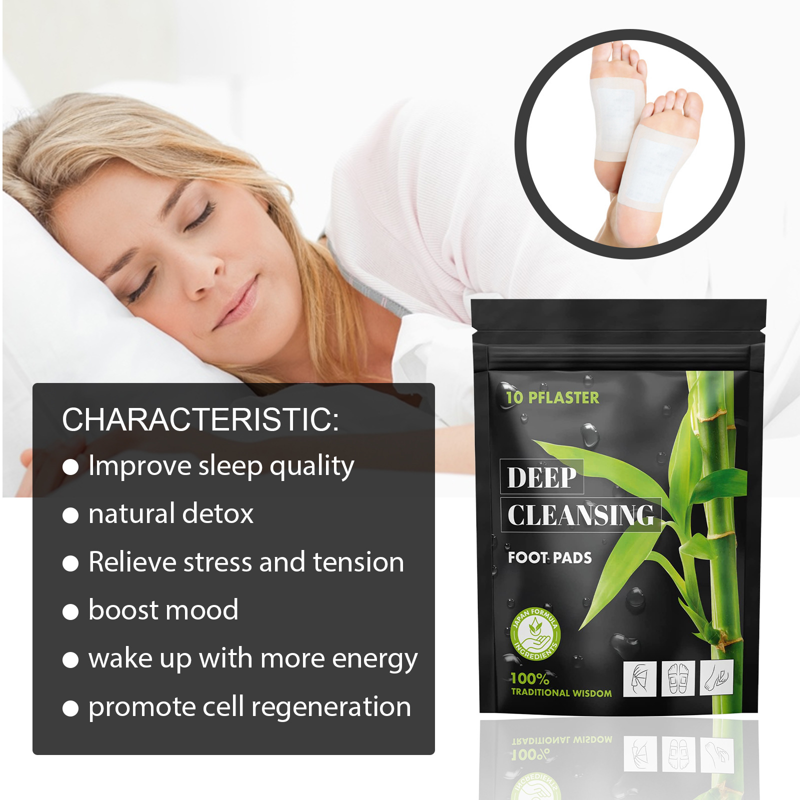 Free freight EELHOE OEM ODM Foot Treatment Deep cleansing foot patch relieves relaxes body mind-image-753872872
