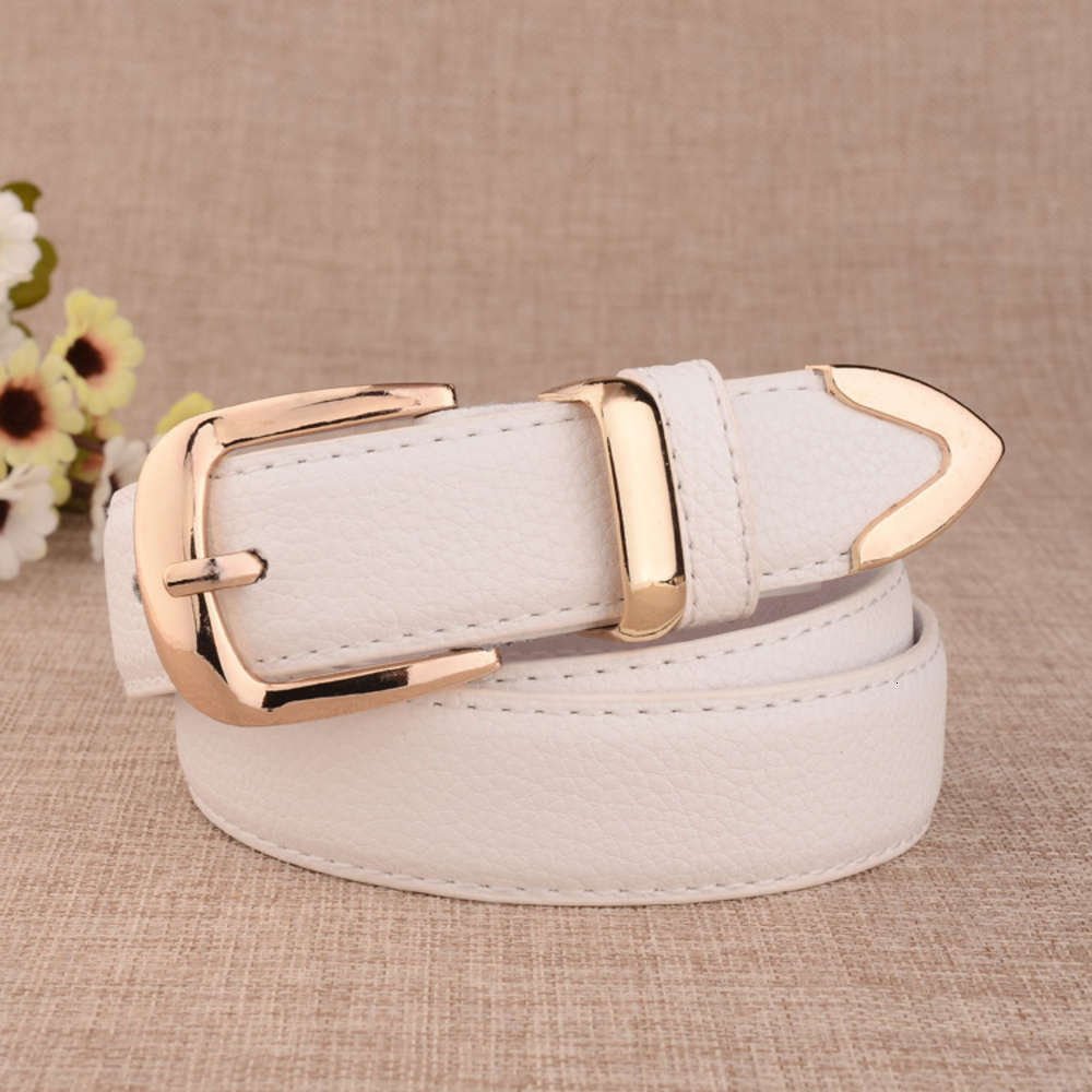 

Versatile fashion women's leisure imitation leather belt women's new paint belt alloy buckle belt, Black