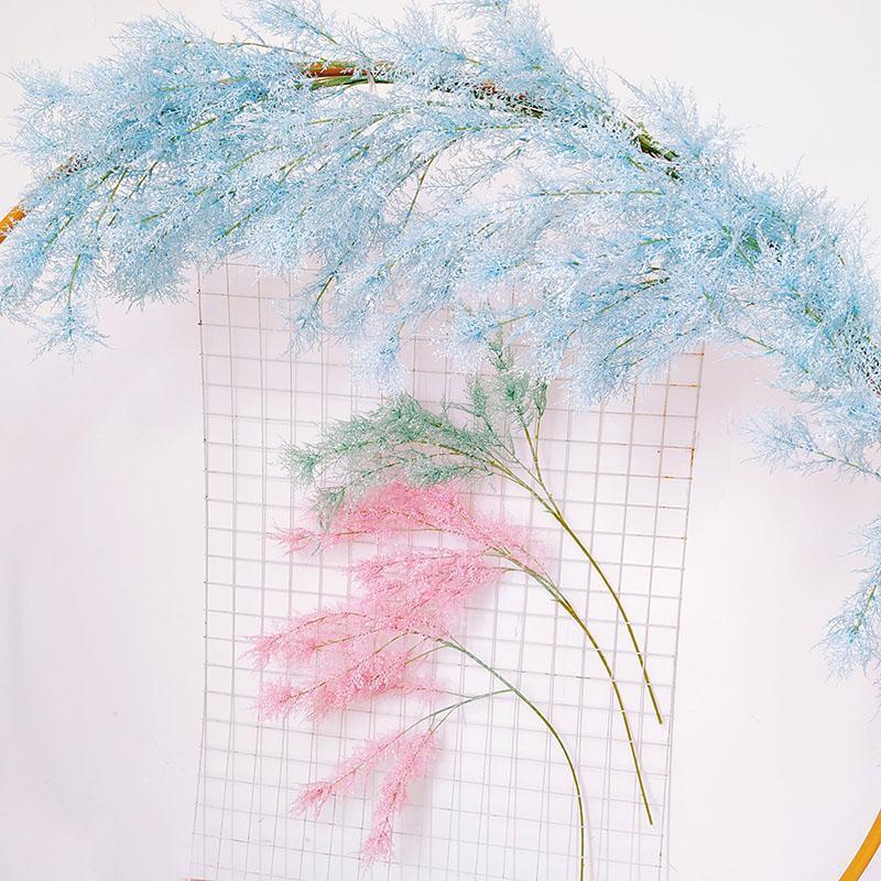 

Artificial Smoky Grass Wedding Road Background Simulation Cedar Branch Home Stage Garden Landscape Decoration1, Beige