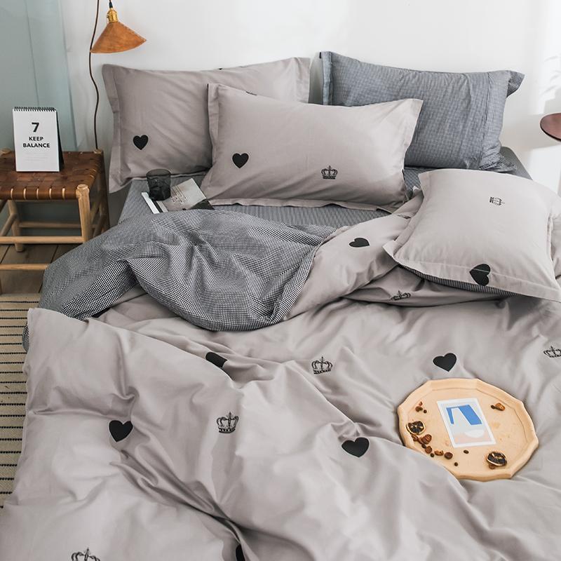 

Net Red-Northern European-Style Cotton Cotton Four-Piece Bedding Set Ins-Style Simple European-Style Linen Quilt Quilt Cover1, 10