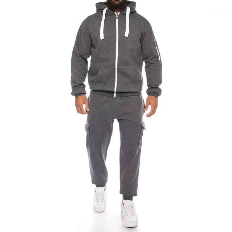 

Tracksuit Men Thermal Men Sportswear Sets Thick Hoodie Pants Sporting Suit Casual Sweatshirts Sport Suit #D1, Black