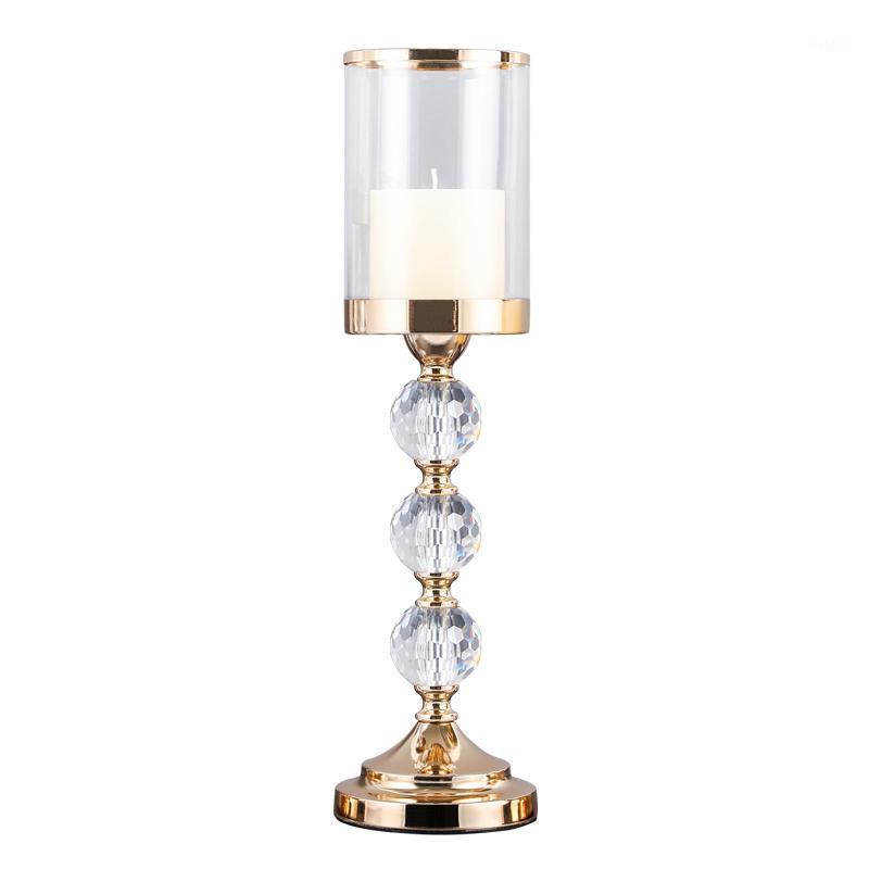 

New Metal Crystal Candlesticks Candle Holder For Coffee Dining Table Wedding Christmas Halloween Party Home Decoration ZXC0271