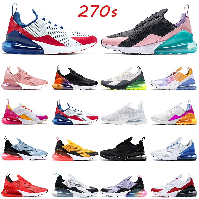 

270s tennis trainers mens womens running shoes triple black white USA rose pink brown university red men sneakers, B40 light bone 36-45