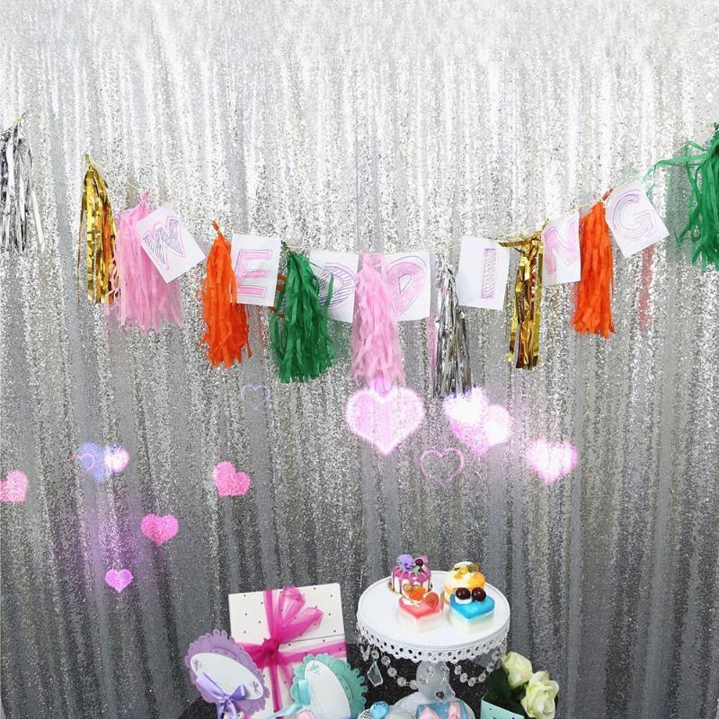 

4FTX6FT Sequin Curtain Wedding Backdrop Photo Booth Party Photography Background1
