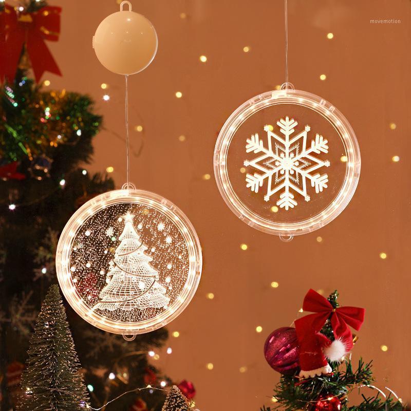

Light String LED Elderly Decoration Christmas Tree Color Printing Disc Copper Wire Curtain Light Waterproof Remote Control USB1