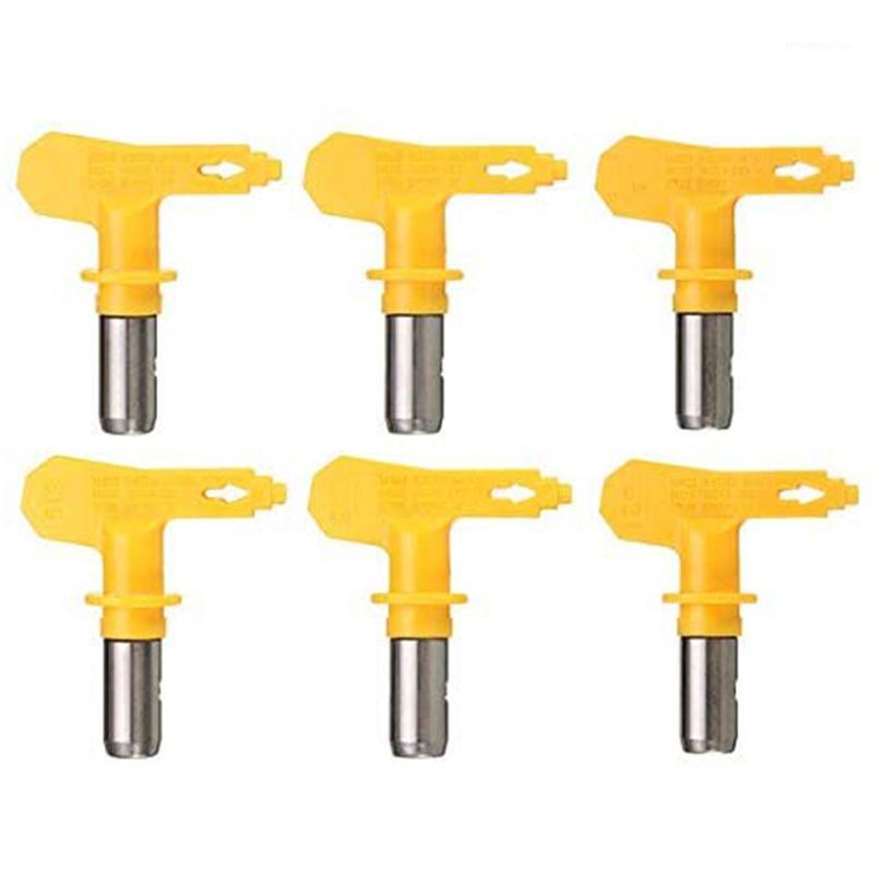 

6 Pack Reversible Spray Tip Nozzle for Airless Paint Spray and Airless Sprayer Spraying Machine (219)1, Yellow