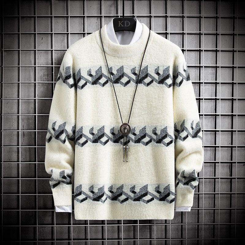 

Mink sweater men's autumn trendy baggy autumn clothes cashmere sweate, 1163 khat