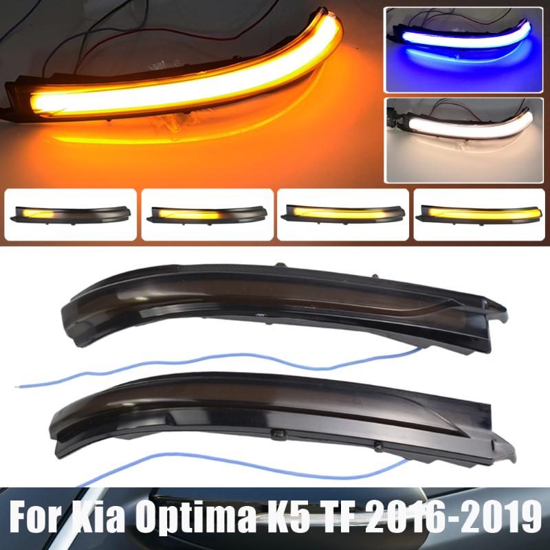 

2pcs Flowing Turn Signal Light LED Rearview Mirror Dynamic Indicator Blinker For Kia Optima K5 TF 2020 2020, As pic