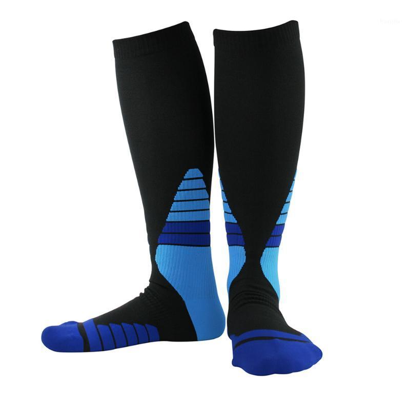

1 Pair Outdoor Varicose Veins Football Sport Socks Cycling Hiking Elastic Compression Running Fitness Ion Soft Basketball1, Black yellow