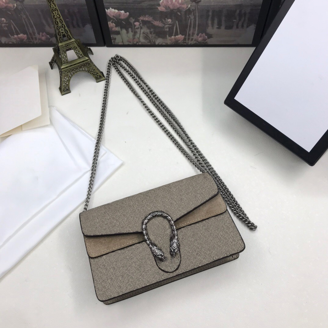 

Hot fashion mini genuine leather women shoulder bag with box bags best top quality 4 colors brown letter women crossbody bag handbag 476432, Mini chain bag with box