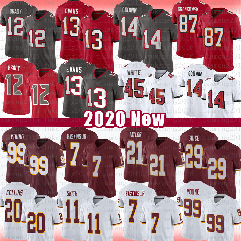 

Dwayne Haskins 21 Sean Taylor 99 Chase Young Football Jersey 12 Tom Brady Mike Evans 87 Rob Gronkowski Chris Godwin Devin White Chris Godwin, Jersey (hongpi)