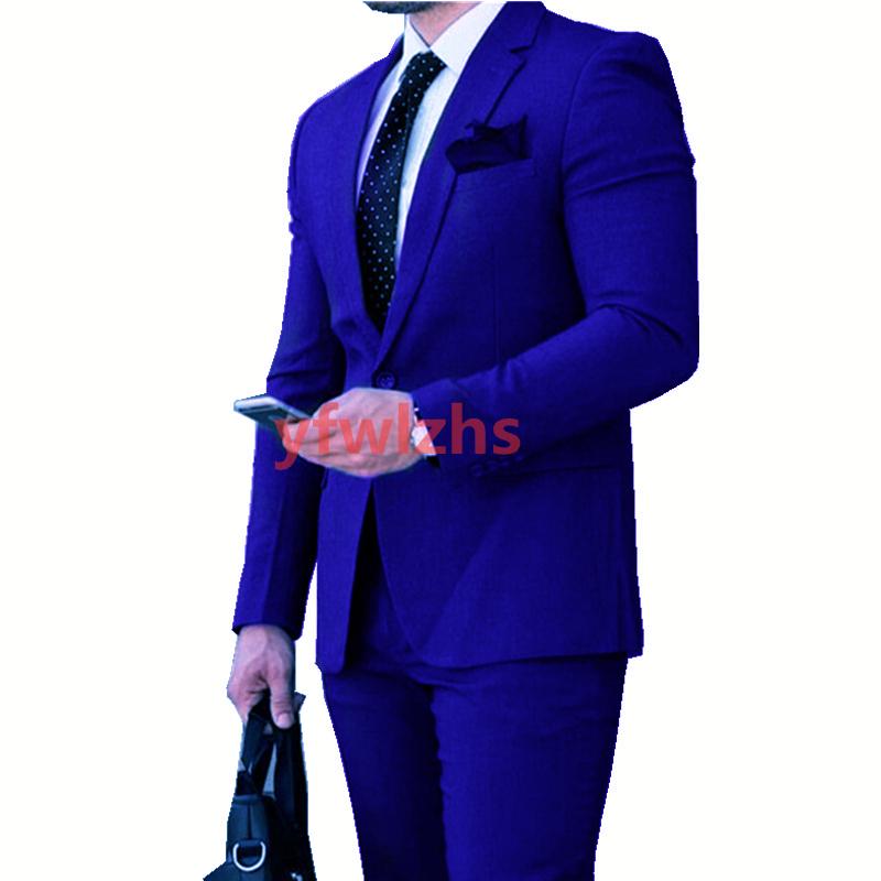 

Handsome One Button Groomsmen Notch Lapel Groom Tuxedos Wedding Dress Men Suits Blazer Prom Dinner (Jacket+Pants+Tie) K520, Same as image