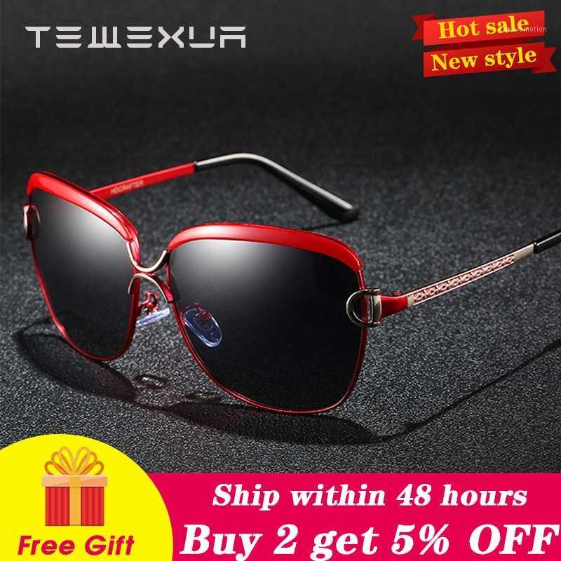 

TEWEXUA Brand Fashion New style Sunglasses Men Women Mirror Metal frame Polarized Sunglasses Driving Leisure Summer UV4001