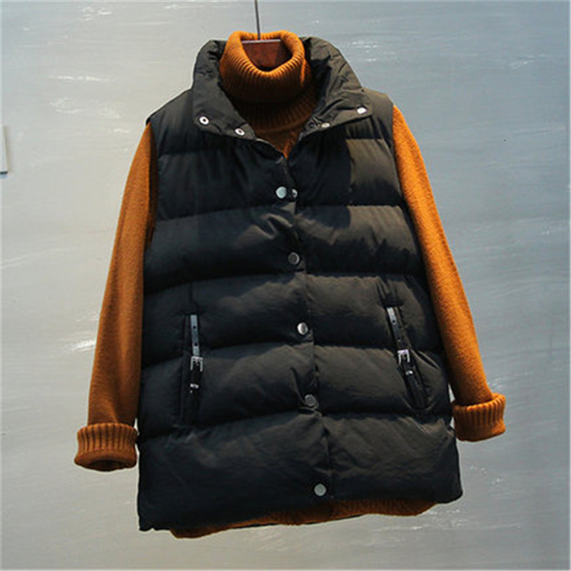 

2021 New Autumn Winter Coats Girls Down Cotton Leather Clothing Short Women' Jacket Wasitcoats Outerwear Xa370 KYXH, Black