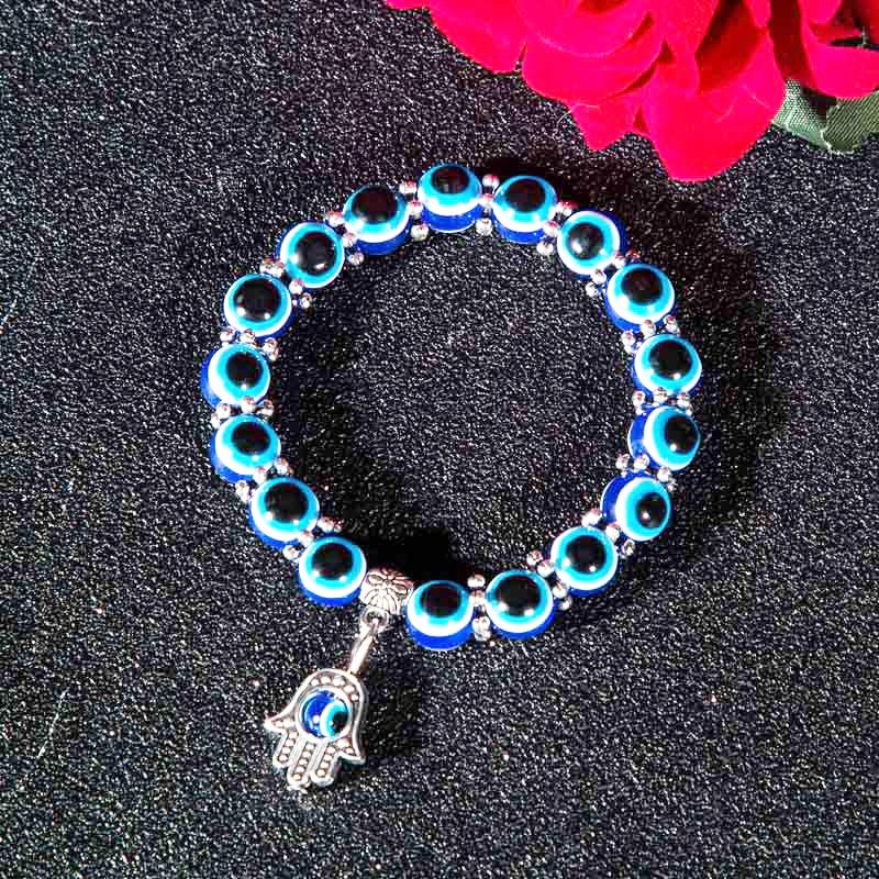 

Blue Eyes Fatima Hand Bracelet Women's Bracelet New Fashion Metal Accessories Amulet Party Jewelry