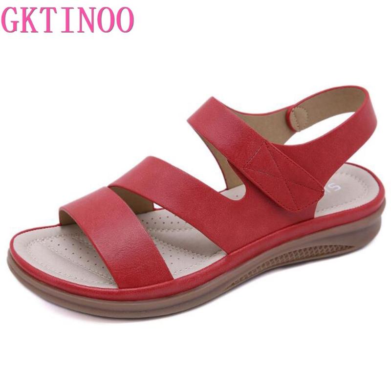 

GKTINOO 2021 Summer shoes women women's beach sandals round head slope comfortable lightweight sandals women's casual shoes, 637-3 blue