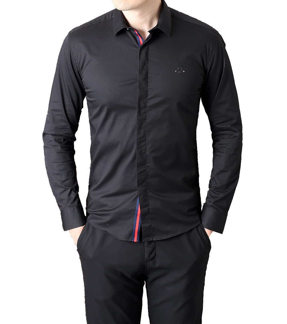 

2022 handsome men's shirts luxury designer fashion trend wear long-sleeved business casual brand spring slimming -3XL, White