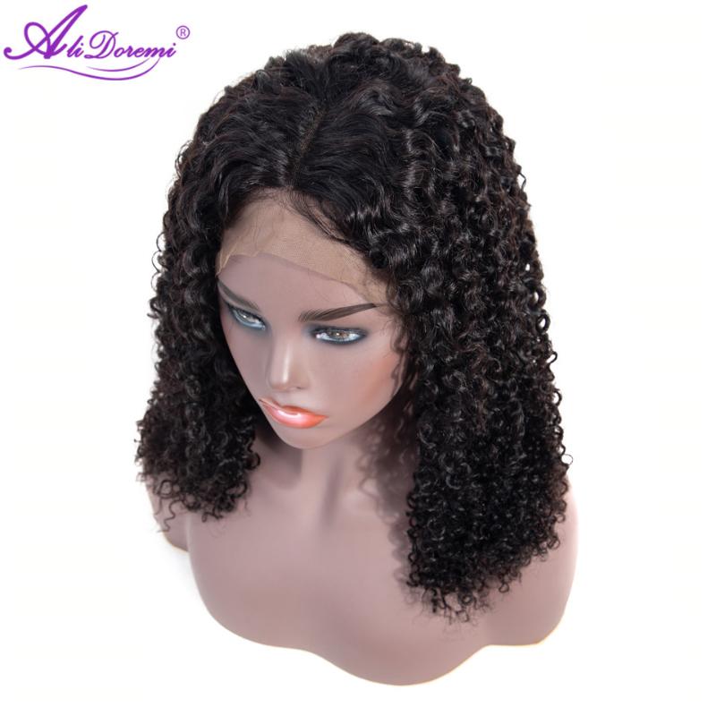 

Alidoremi Mongolian Kinky Curly Human Hair Wig With Pre Plucked Hairline For Women Non Remy 13*4 Lace Front Human Hair Wigs, As pic