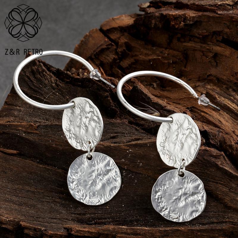 

Simple Silver Color Hanging Earrings Fashion Eardrop Women's Jewelry Trendy Statement Pendientes Female Decoration Accessories1