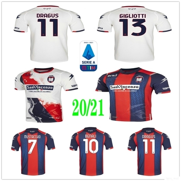 

2020 New FC Crotone Soccer Jerseys BENALI DRAGUS LUPERTO DJIDJI MAGALLAN PETRICCIONE EDUARDO Custom 20 21 Home Away Football Shirt Uniform, Black;yellow
