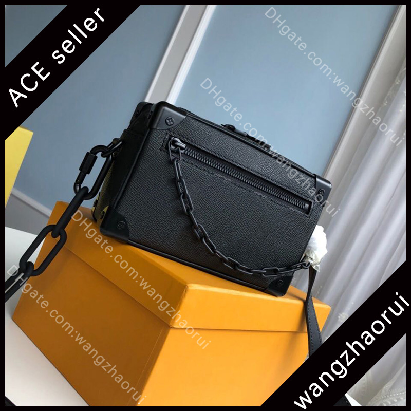 

5A top quality mini soft trunk men cross body bags mens shoulder bag genuine leather messenger bags fashion sling bag with box B010, M44480