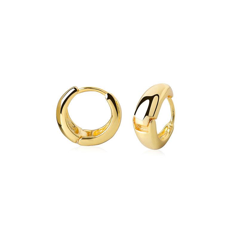 

1 Pair Fashion Round Hollow Hoop Earrings for Women Simple Copper Earrings Party Jewelry Accessories