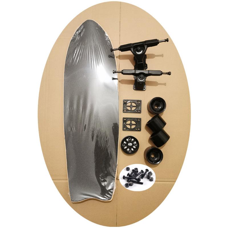 

Good quality complete kit surf skate deck 9.5inch skateboard decks 5plies of bamboo and epoxy glue bearings skateboard wheels, 9.5 bamboo