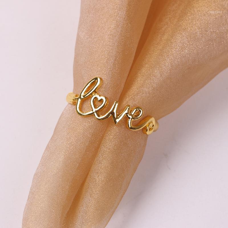 

30pc Simple english letter love napkin ring napkin buckle1