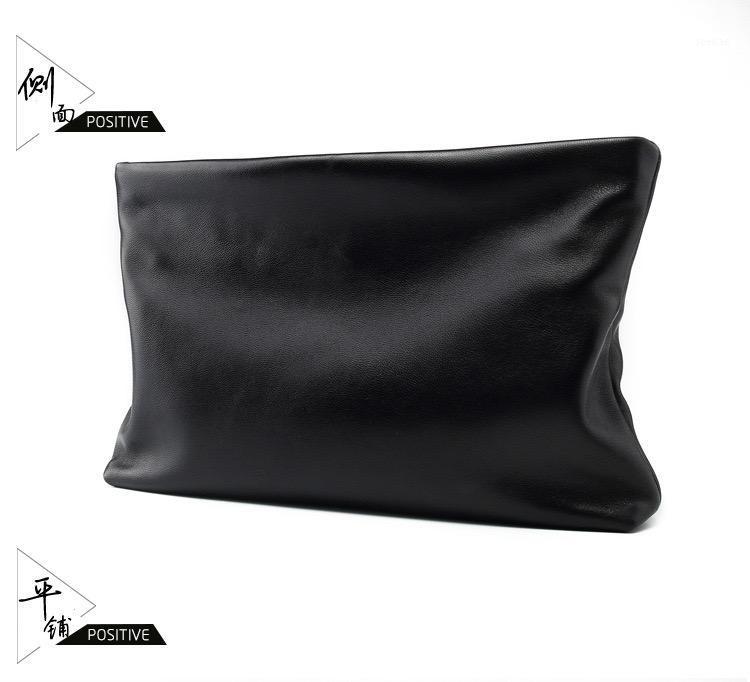 

Genuine leather men's handbags, men's bags, new sheepskin clutches, clutches1, Black
