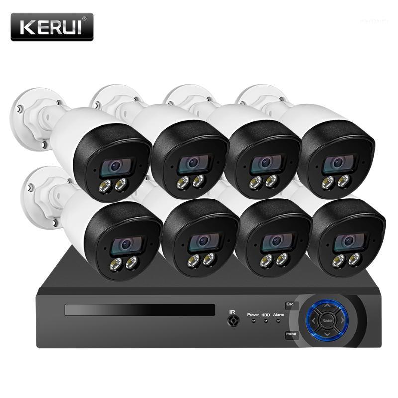 

KERUI 5MP HD 8CH Face Record POE Kits H.265 CCTV Security System AI IP Camera Outdoor Waterproof Video Surveillance NVR Kits1