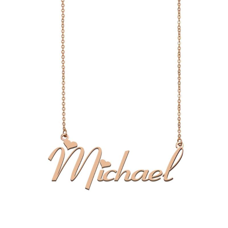 

Michael Name Necklace , Custom Name Necklace for Women Girls Best Friends Birthday Wedding Christmas Mother Days Gift