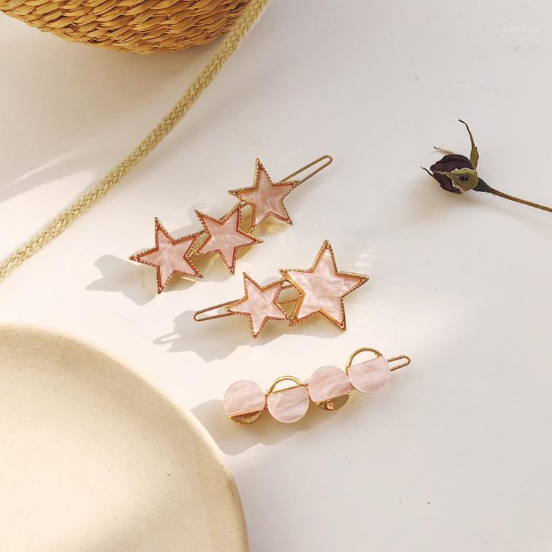 

Hot Sale Lovely Hair Clip For Women Cute Star Metal Hairclip For Girl High Quality Alloy Barette Lady Sweet Hair Accessories1