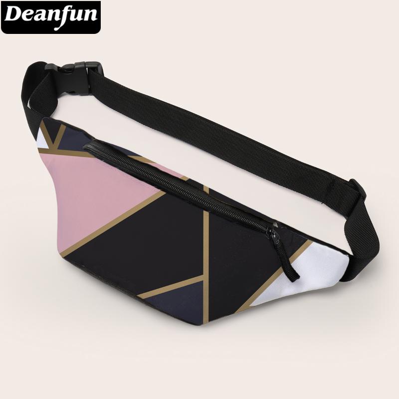 

Deanfun Fanny Pack Patchwork Patterned Chest Bag Ladies Fashion Bum Bags Belt Bag 18059, Sky blue